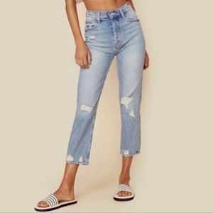 Light Wash Distressed High-Rise Women's Jeans